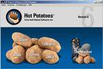 Foto des Programmfensters von Hot Potatoes mit 6 Kartoffeln