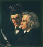 Titel Grimm / Die Brüder Grimm (right: Jacob Grimm; left: Wilhelm Grimm)